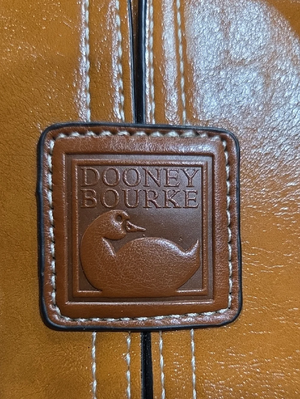 Dooney & Bourke Tan Leather Satchel with Crossbody Strap